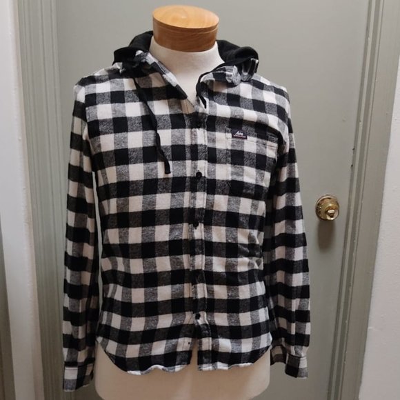 Aeropostale Lightweight Hooded Checkered Jacket Size M - EUC - Picture 6 of 8